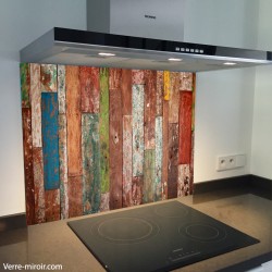 Fond de hotte verre imprimé personnalisé matière