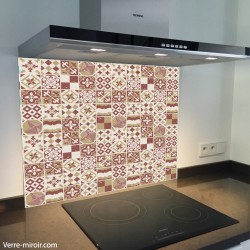 Fond de hotte verre imprimé personnalisé matière 8