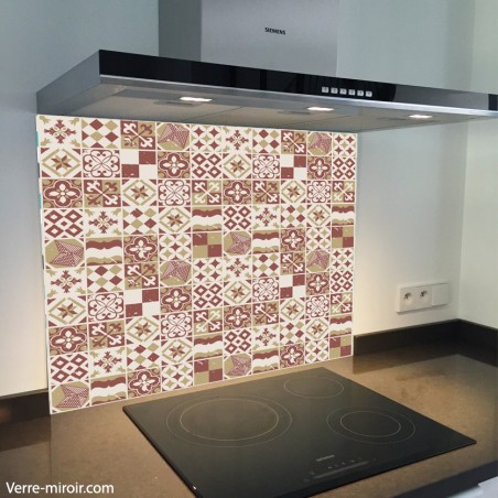 Fond de hotte verre imprimé personnalisé matière 8