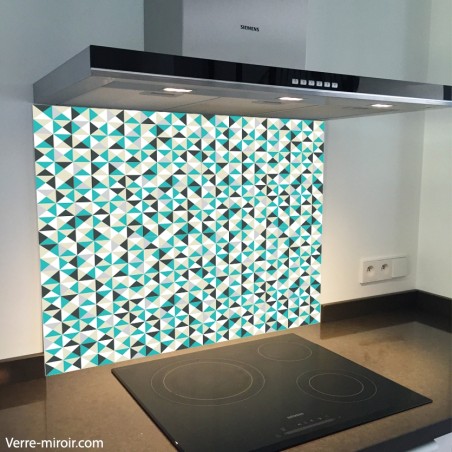 Fond de hotte verre imprimé personnalisé matière 9