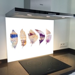 Fond de hotte verre imprimé personnalisé ethnique 2