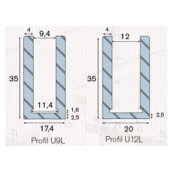 Profilé clipper diffusion U9L / U12L 2