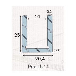 Profilé de douche U14 clipper diffusion 2 2