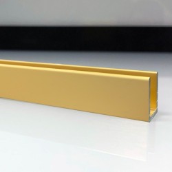 Profilé de douche en aluminium laiton