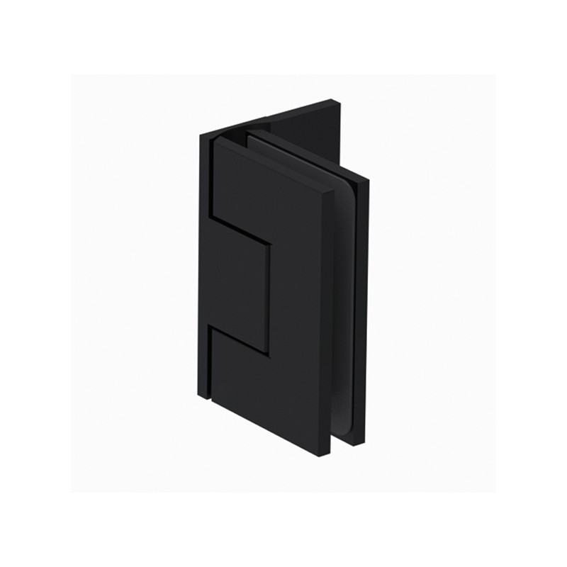 Charnière noire pour porte de douche en Verre-Mur 90° Réglable