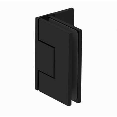 Charnière noire pour porte de douche en Verre-Mur 90° Réglable