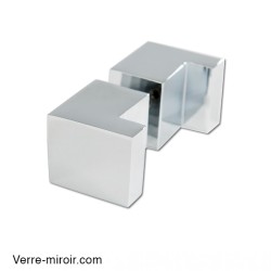 Poignée laiton chromé pour porte de douche en verre