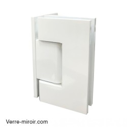 Charnière blanche pour porte de douche en Verre-Mur 90° Réglable