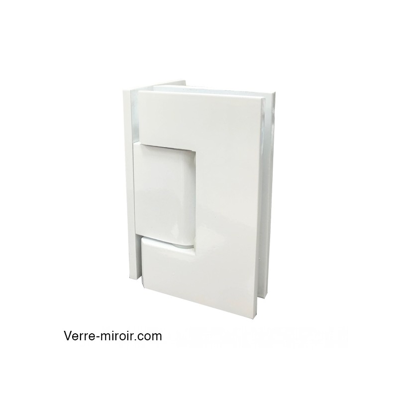 Charnière blanche pour porte de douche en Verre-Mur 90° Réglable