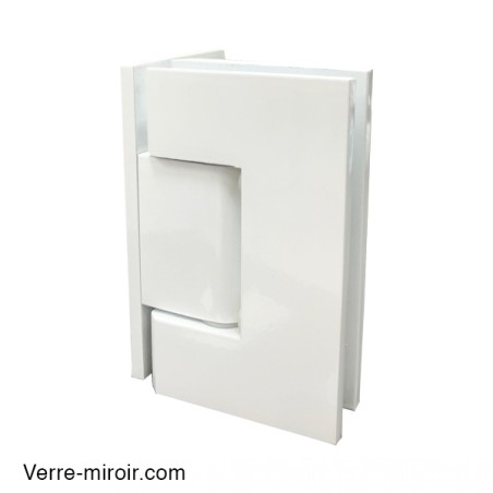 Charnière blanche pour porte de douche en Verre-Mur 90° Réglable