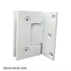 Charnière blanche pour porte de douche en Verre-Mur 90° Réglable 2