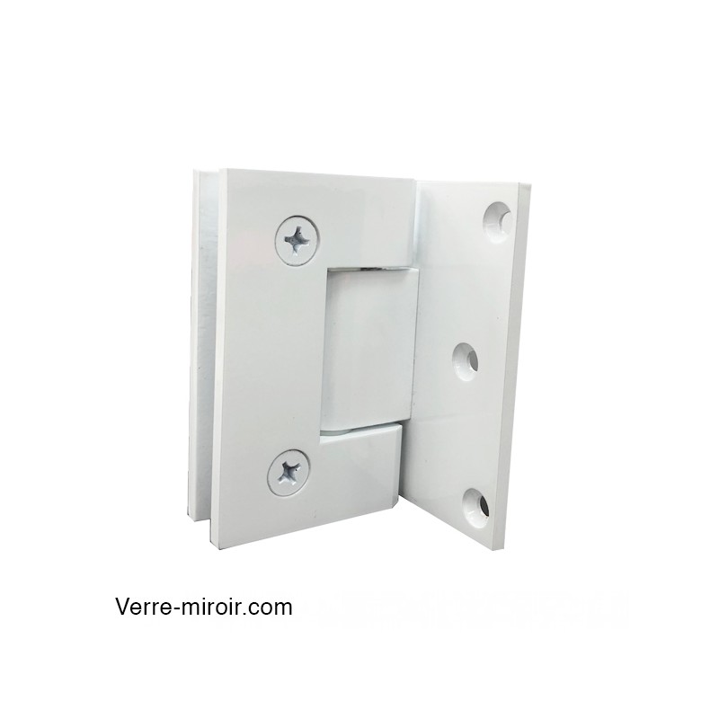 Charnière blanche porte en verre de douche