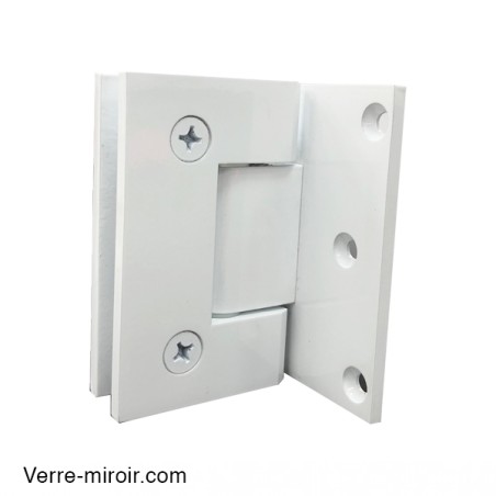 Charnière blanche porte en verre de douche