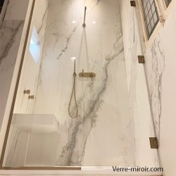 Profilé de douche en aluminium brossé bronze 2