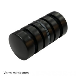 Poignée noire mate pour porte de douche en verre