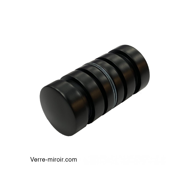 Poignée noire mate pour porte de douche en verre