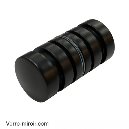 Poignée noire mate pour porte de douche en verre