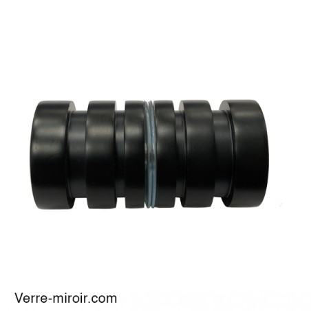 Poignée de porte en verre noire mat