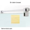 Raidisseur de douche laiton brossé verre/mur longueur 1,3 m