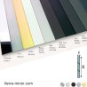 Plats aluminium 20x2 mm chromé - laiton brossé - inox brossé - noir mat