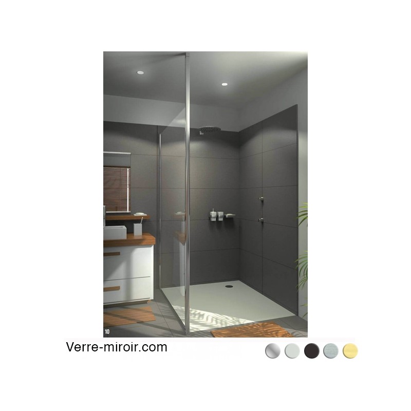Kit raidisseur de douche poteau sol plafond chromé laiton inox