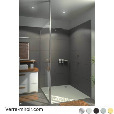 Kit raidisseur de douche poteau sol plafond chromé laiton inox