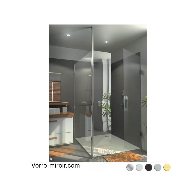 Poteau raidisseur de douche verre verre angle 9 clipper diffusion