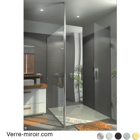 Poteau raidisseur de douche verre verre angle 9 clipper diffusion