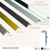 Cornière aluminium décorative 10x25 mm chromé, mat, noir mat, inox brossé et laiton brossé