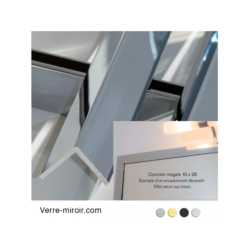 Corniere chrome pour encadrement de miroir