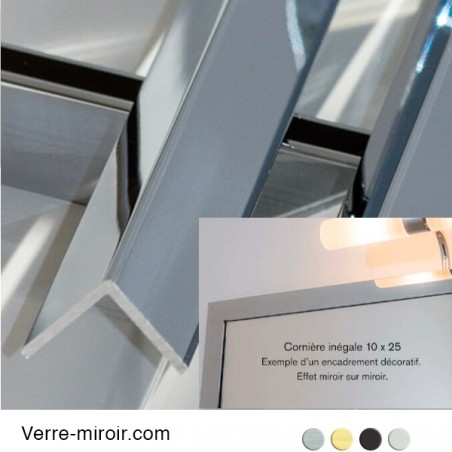 Corniere chrome pour encadrement de miroir