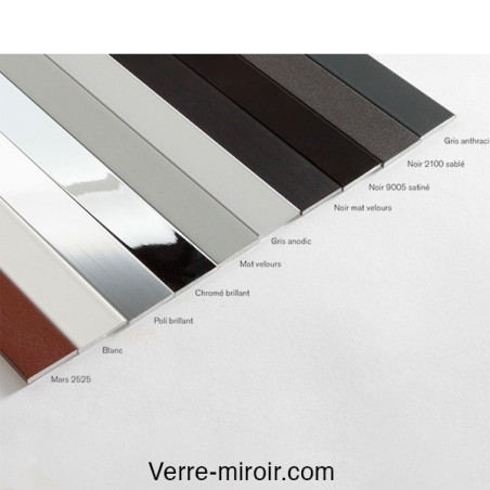 Plats aluminium chromé, mat, laiton brossé, inox brossé, noir mat