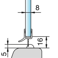 joint d'étanchéité bas de porte douche et seuil transparent