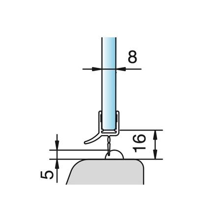 joint d'étanchéité bas de porte douche et seuil transparent