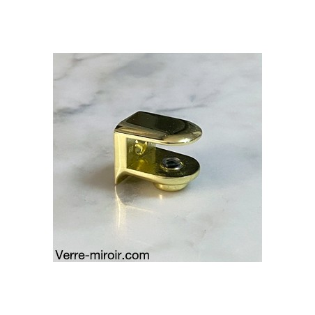 Support étagère verre laiton