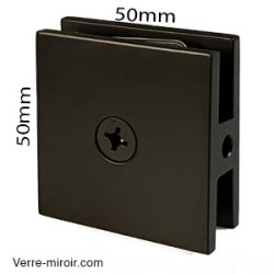 Pince verre paroi fixe de douche noir mat 2
