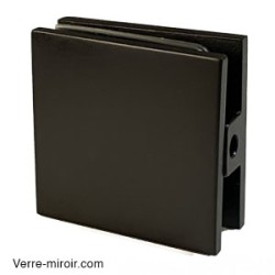 Pince verre paroi fixe de douche noir mat