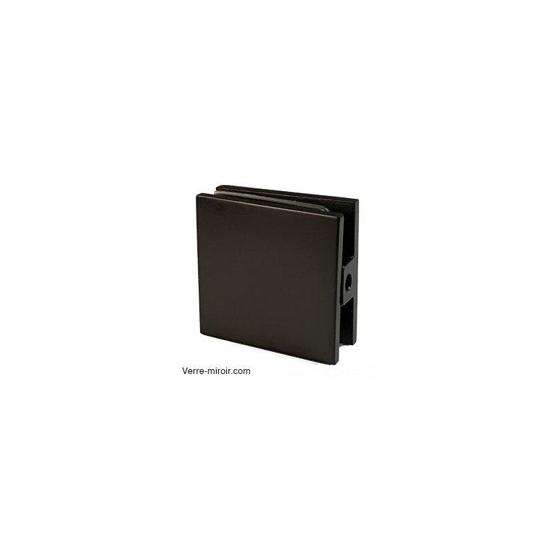 Pince verre paroi fixe de douche noir mat