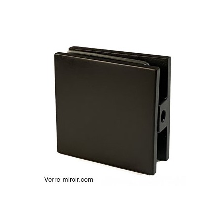 Pince verre paroi fixe de douche noir mat