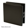 Pince verre paroi fixe de douche noir mat