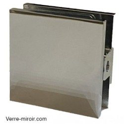 Pince verre chromée paroi fixe de douche