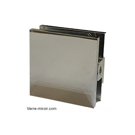 Pince verre chromée paroi fixe de douche