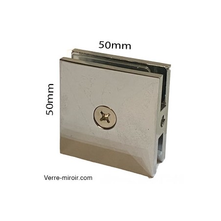 Pince verre chromée paroi douche