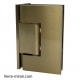 Charnière bronze brossé pour porte de douche Verre-Mur 90°