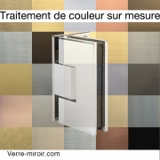 Charnière porte de douche Verre-Mur 90 couleur sur mesure