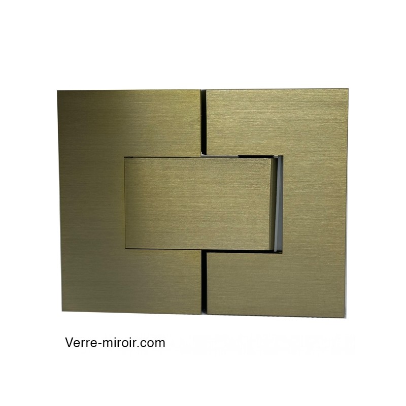 Charnière douche bronze brossé verre-verre 180°