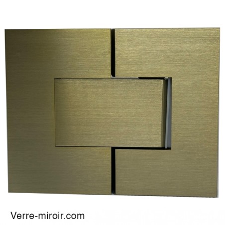 Charnière douche bronze brossé verre-verre 180°