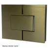 Charnière double bronze brossé pour porte de douche en Verre-Verre 180°