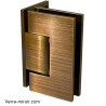 Charnière antique bronze brossé pour porte de douche Verre-Mur 90°