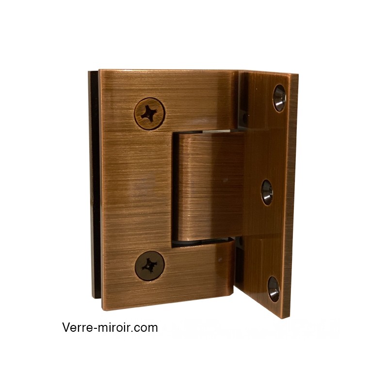 Charniere porte douche antique laiton brossé